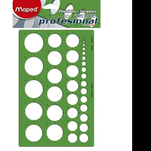 PLANTILLA PROF. CIRCULOS MM. TECHNIC MAPED BLISTER C1 PZA